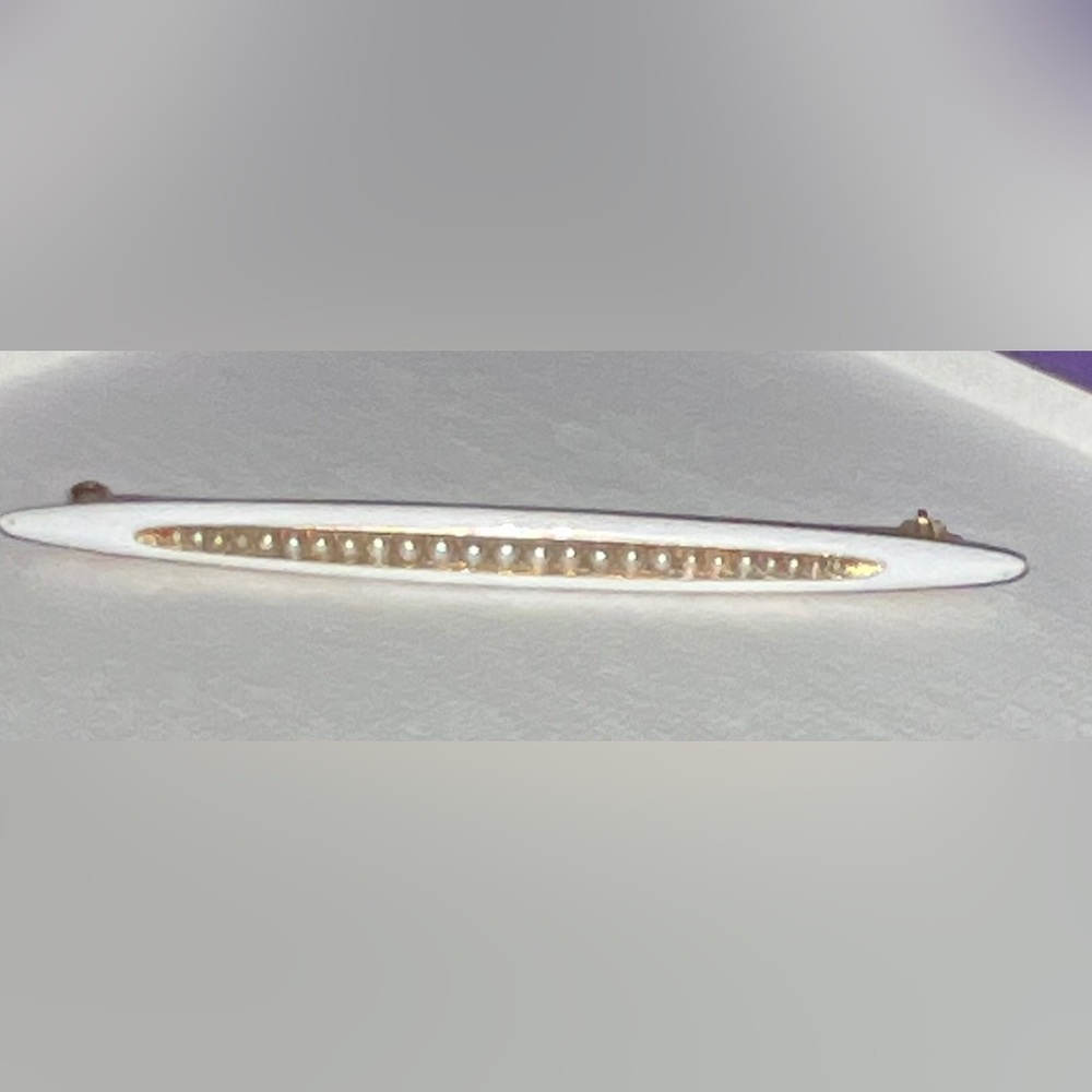 Vintage Antique 14K Gold Seed Pearl Pin Brooch